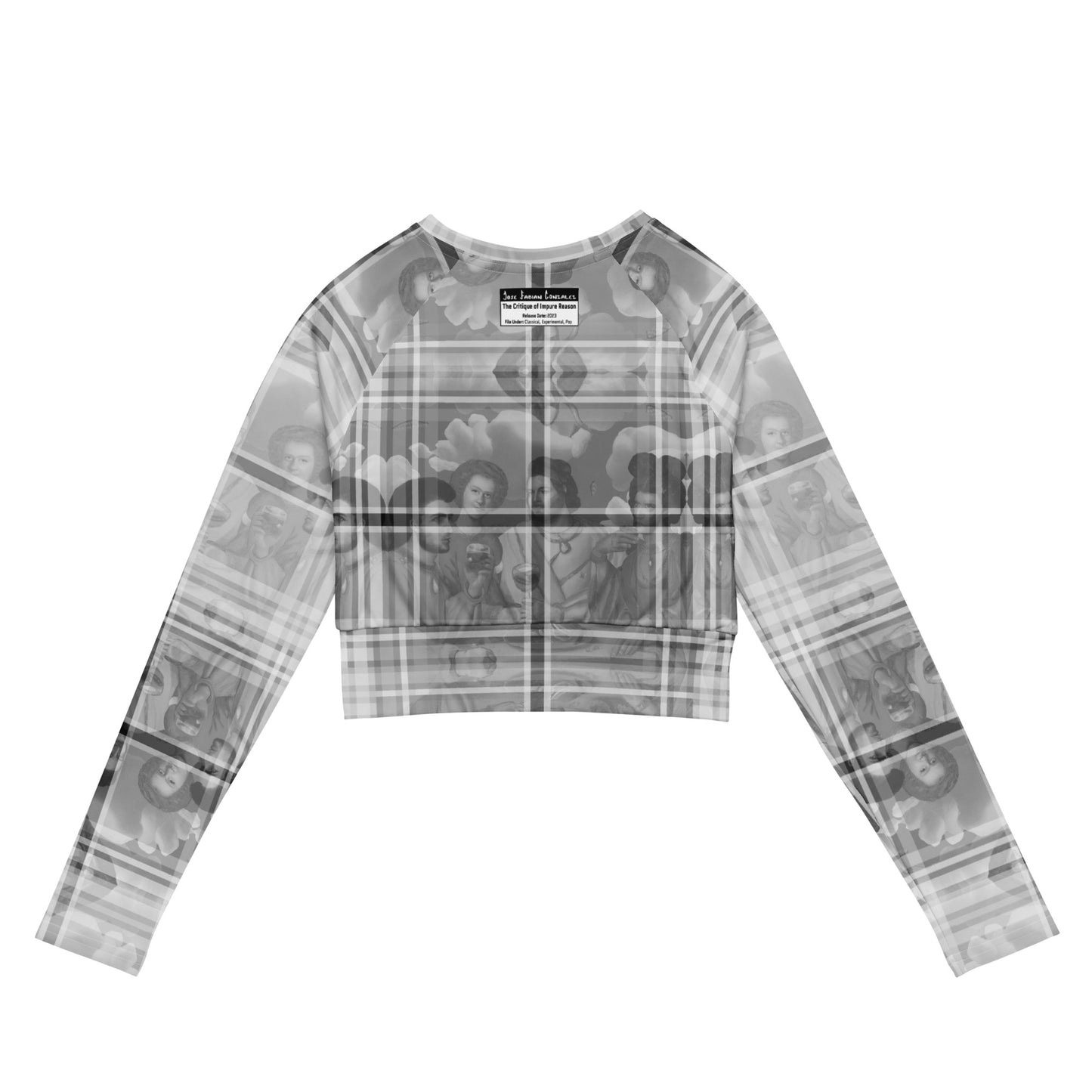 It's "A Plaid" Long-Sleeve Crop in Various Greys